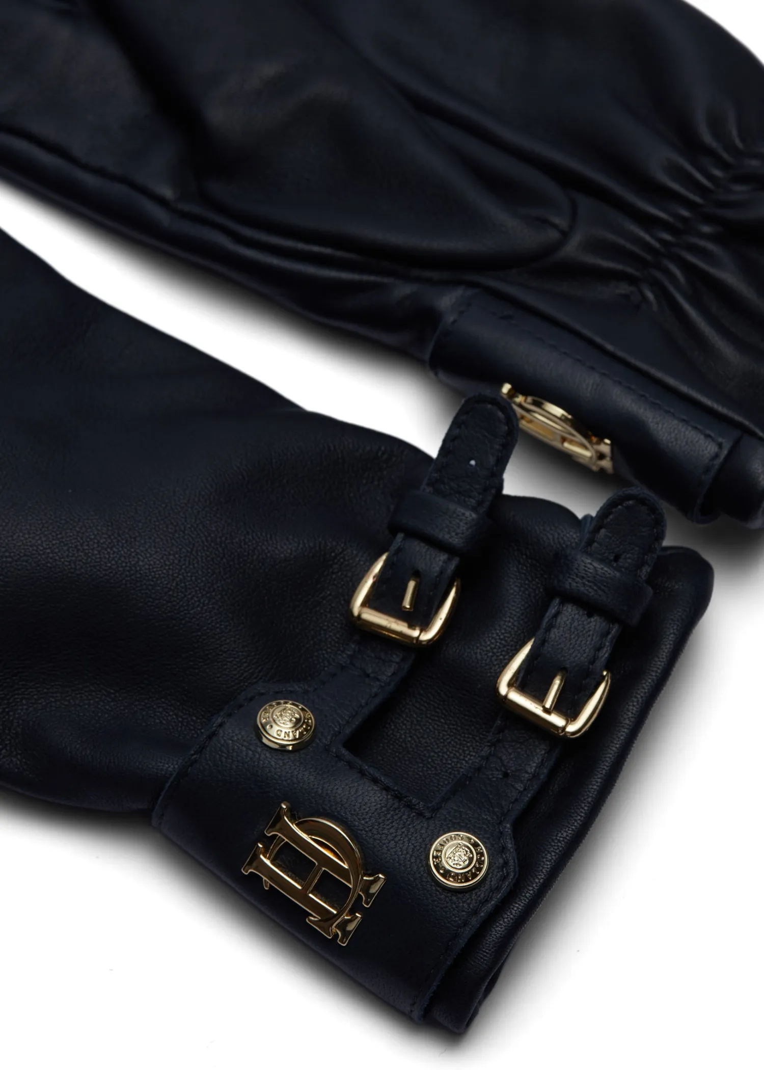 Clearance Monogram Leather Gloves (Ink Navy) Women Gloves|Gloves