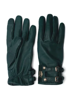 New Monogram Leather Gloves (Racing Green) Women Gloves|Gloves