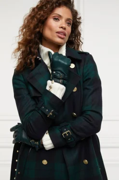 New Monogram Leather Gloves (Racing Green) Women Gloves|Gloves