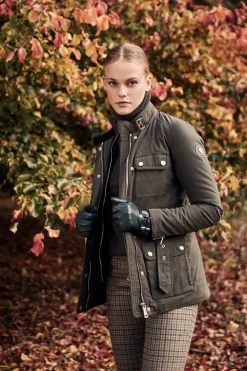 New Monogram Leather Gloves (Racing Green) Women Gloves|Gloves