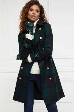 New Monogram Leather Gloves (Racing Green) Women Gloves|Gloves