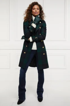New Monogram Leather Gloves (Racing Green) Women Gloves|Gloves