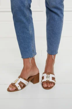 Outlet Monogram Mule (Tan Canvas) Women Sandals & Slides
