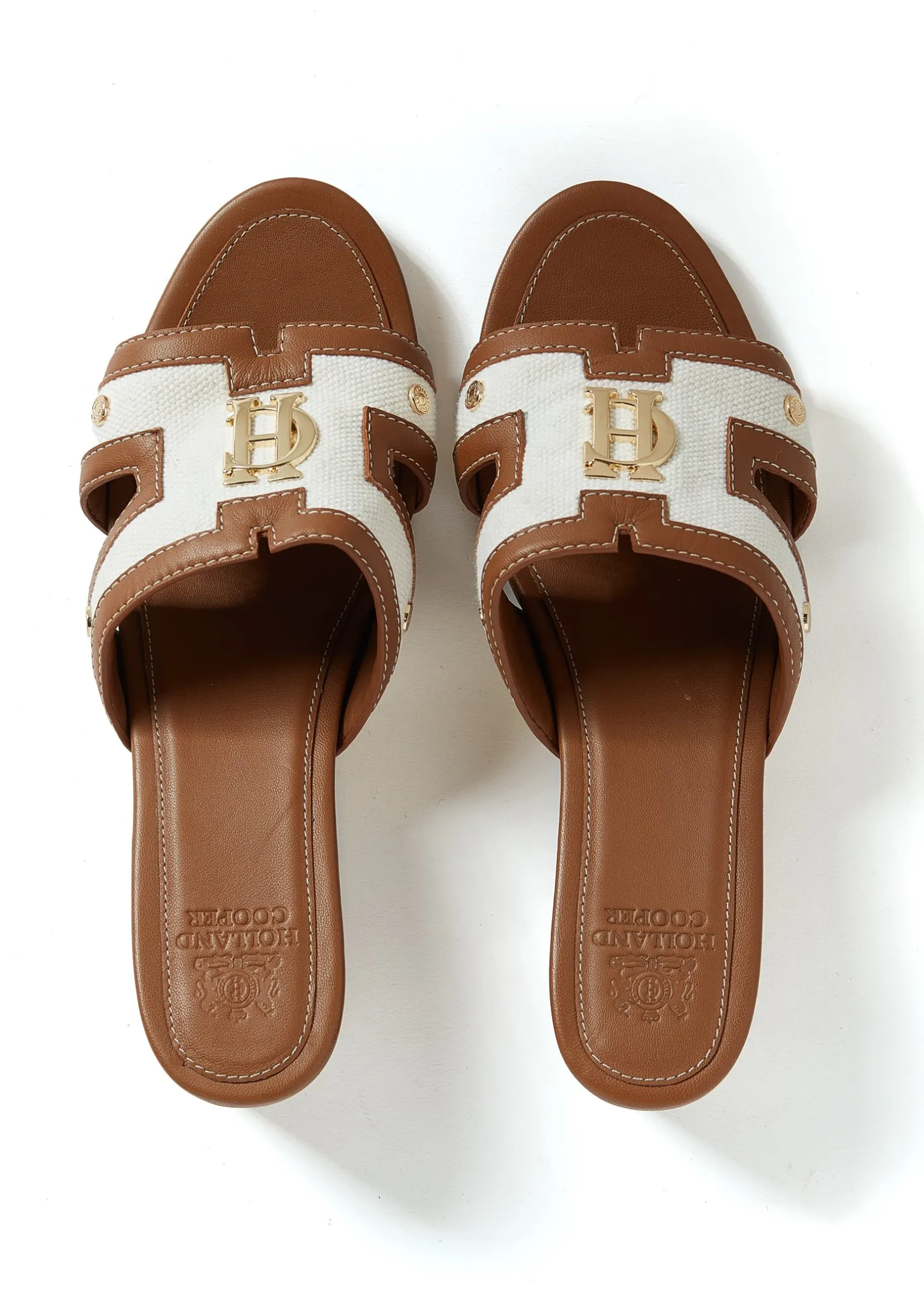 Outlet Monogram Mule (Tan Canvas) Women Sandals & Slides
