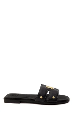 Best Monogram Slides (Black Leather) Women Sandals & Slides