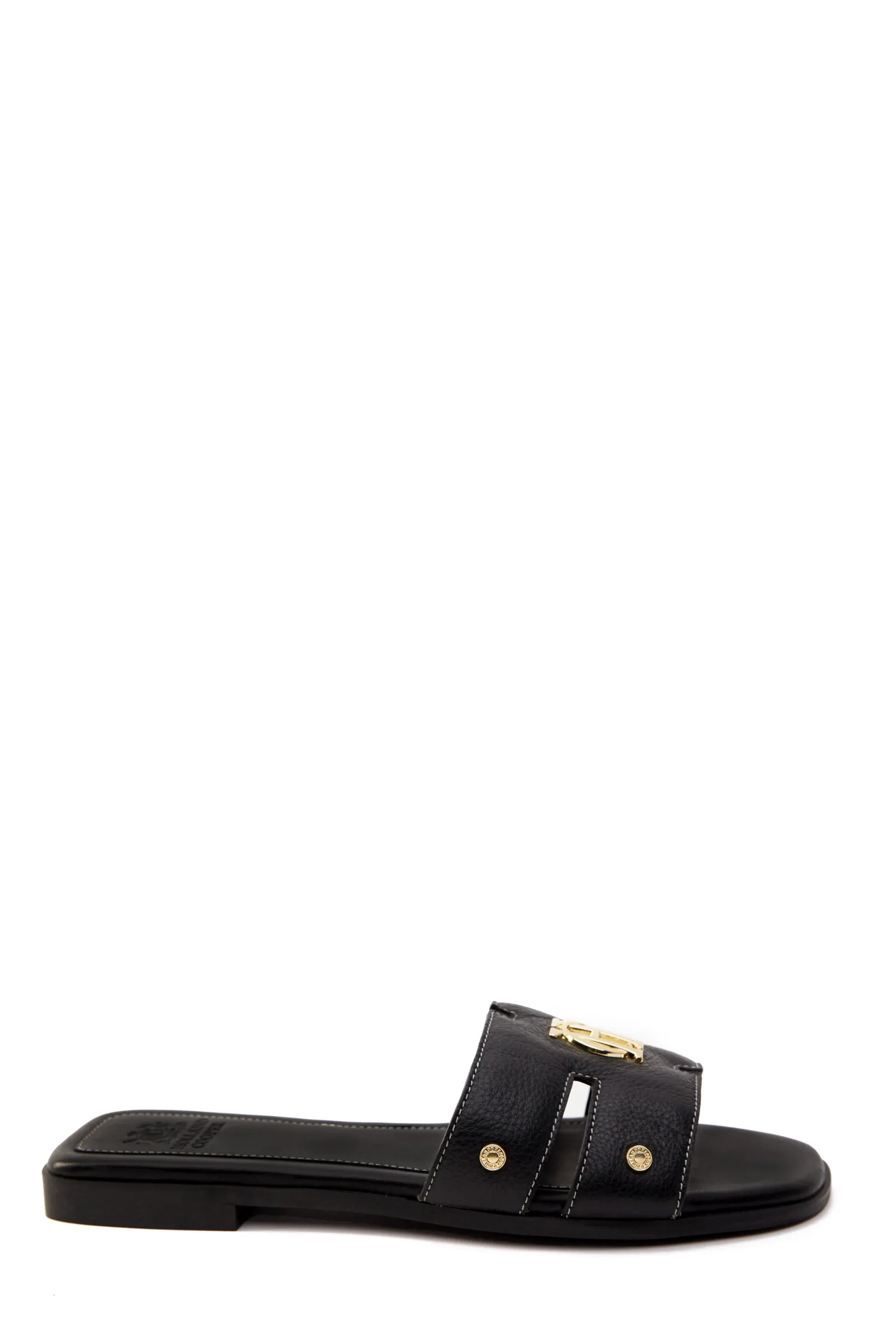 Best Monogram Slides (Black Leather) Women Sandals & Slides