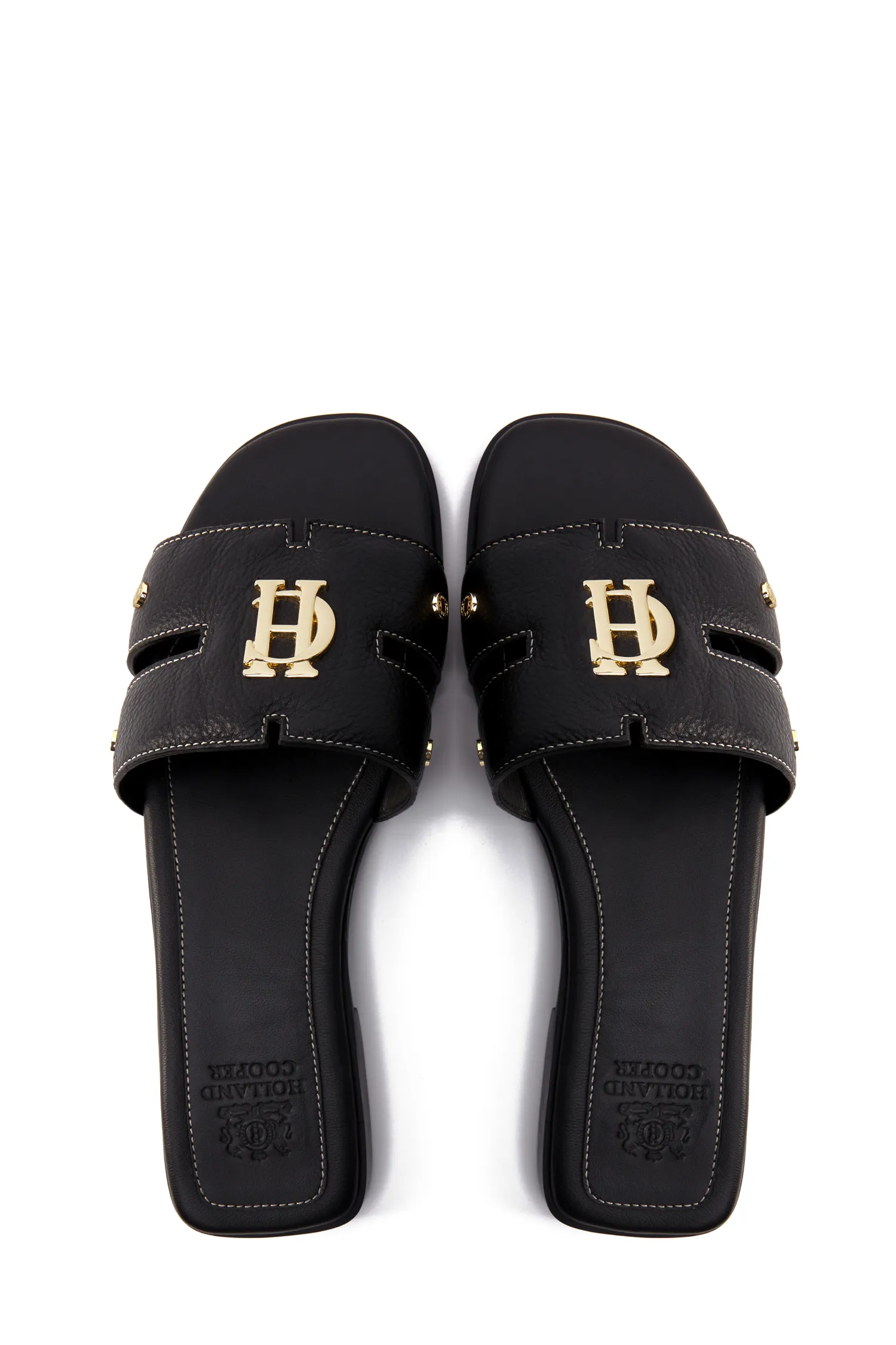Best Monogram Slides (Black Leather) Women Sandals & Slides
