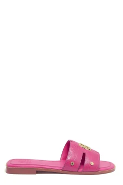 Outlet Monogram Slides (Pink Croc) Women Sandals & Slides