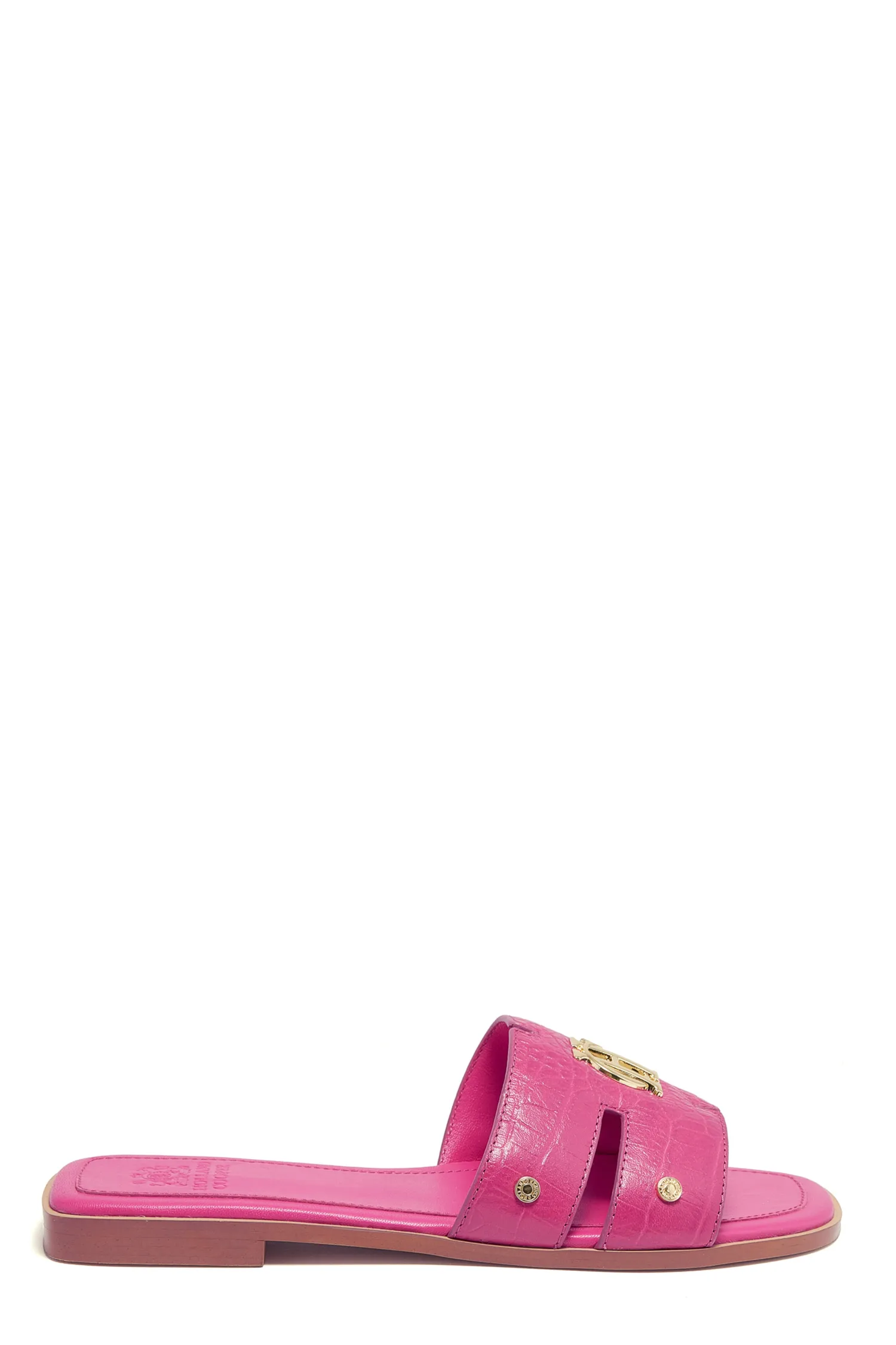 Outlet Monogram Slides (Pink Croc) Women Sandals & Slides