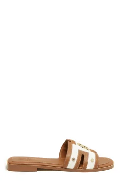 Online Monogram Slides (Tan Canvas) Women Sandals & Slides
