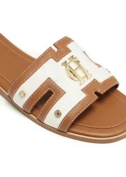 Online Monogram Slides (Tan Canvas) Women Sandals & Slides