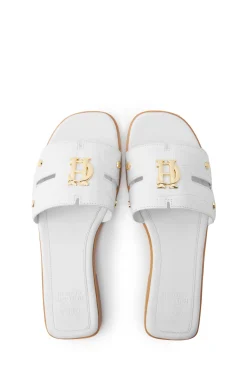Clearance Monogram Slides (White Croc) Women Sandals & Slides