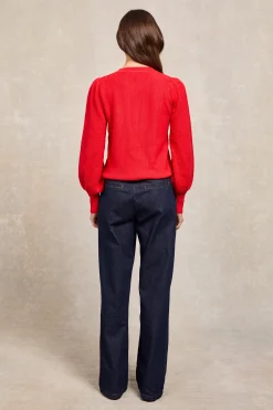 Outlet Naomi Crew Neck Knit (Hot Coral) Women Knitwear