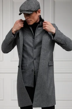 Clearance Nehru Gilet (Mono Herringbone) Gilets|Waistcoats