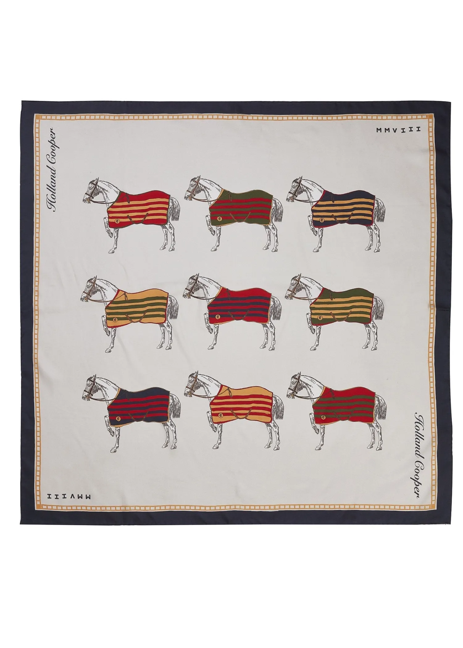 New Nine Horse Silk Scarf (Nine Horse) Women Scarves|Scarves