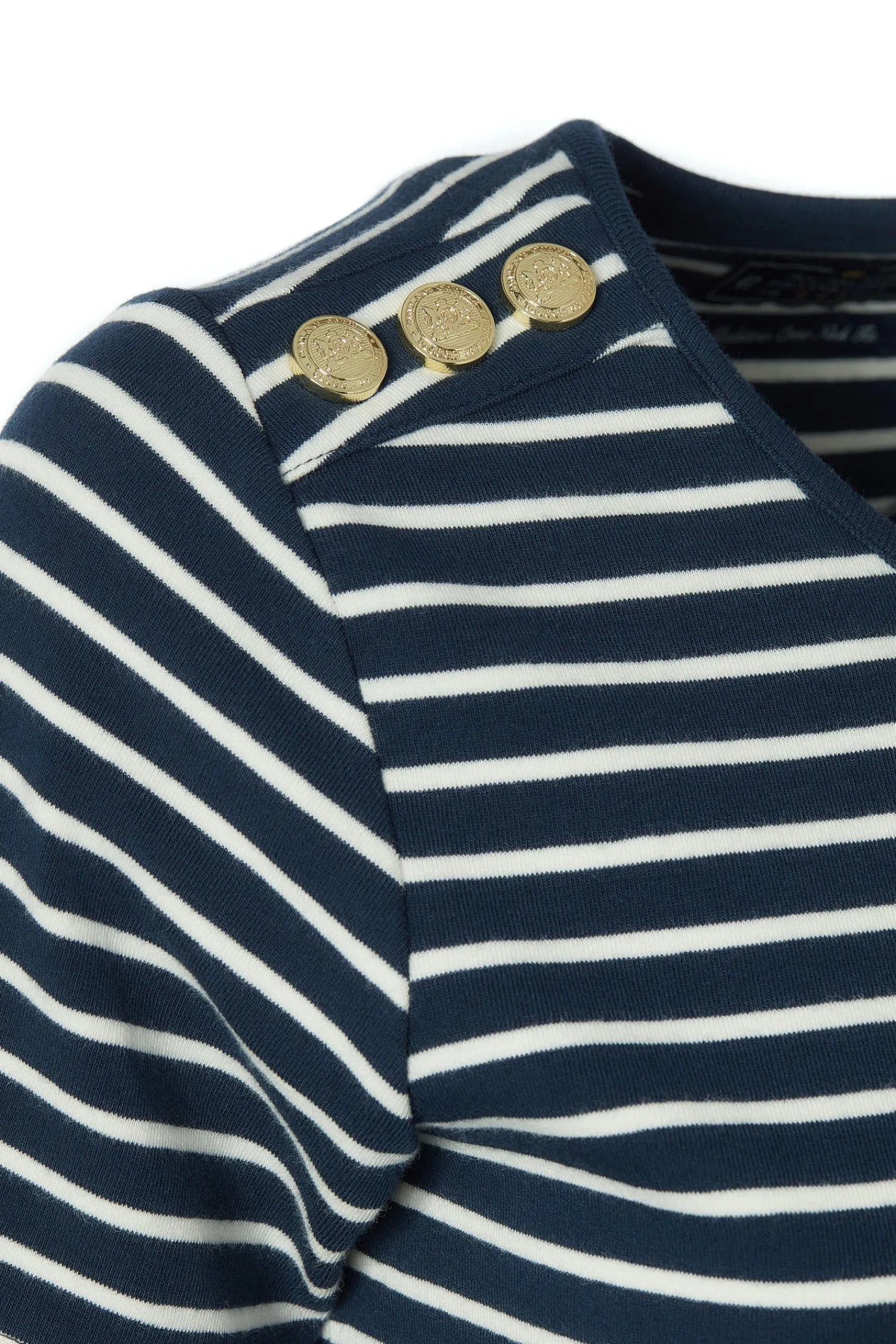 Sale Padstow Crew Neck Tee (Ink Navy Natural Stripe) Women Tees|Tops