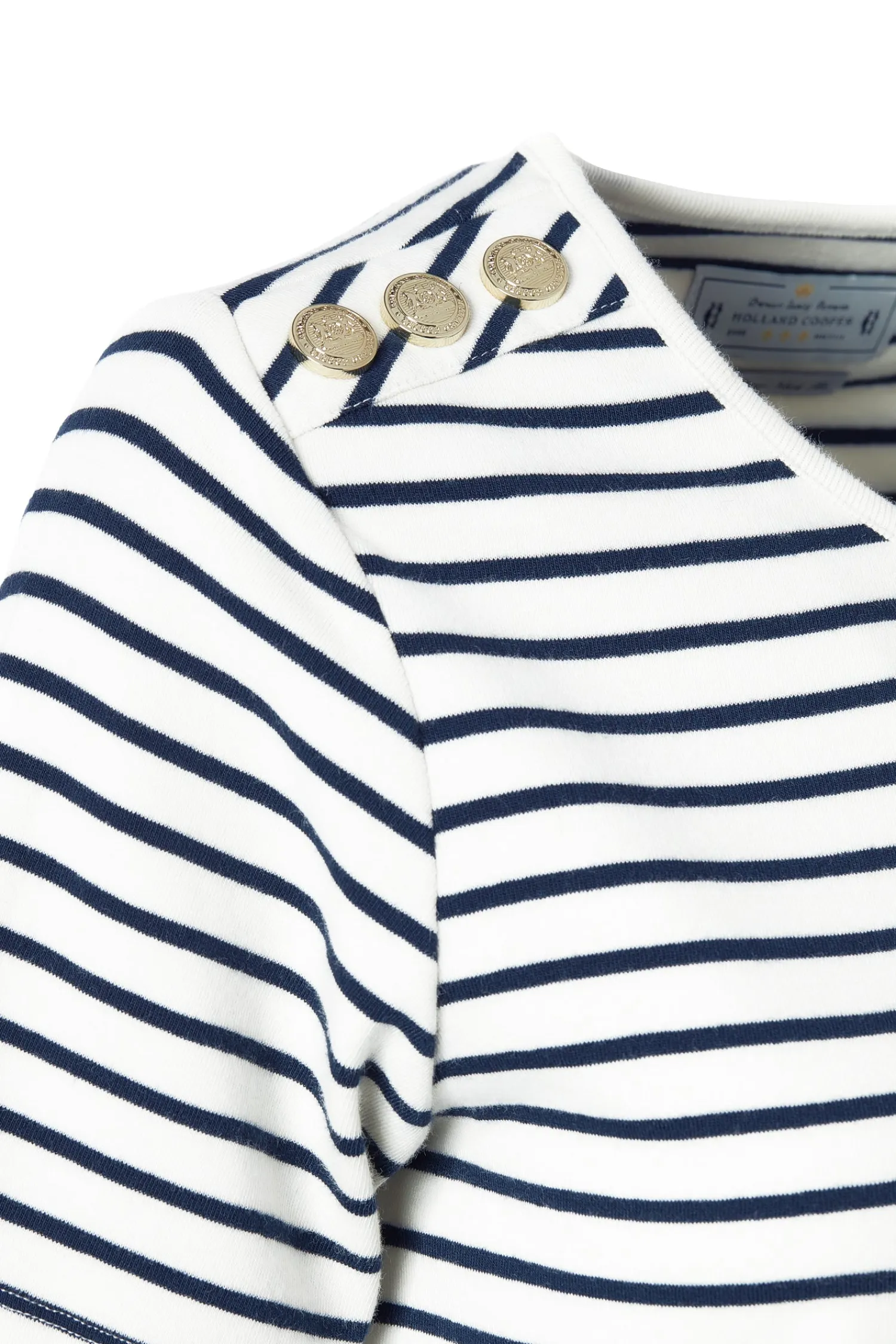 Clearance Padstow Crew Neck Tee (Natural Ink Navy Stripe) Women Tees|Tops