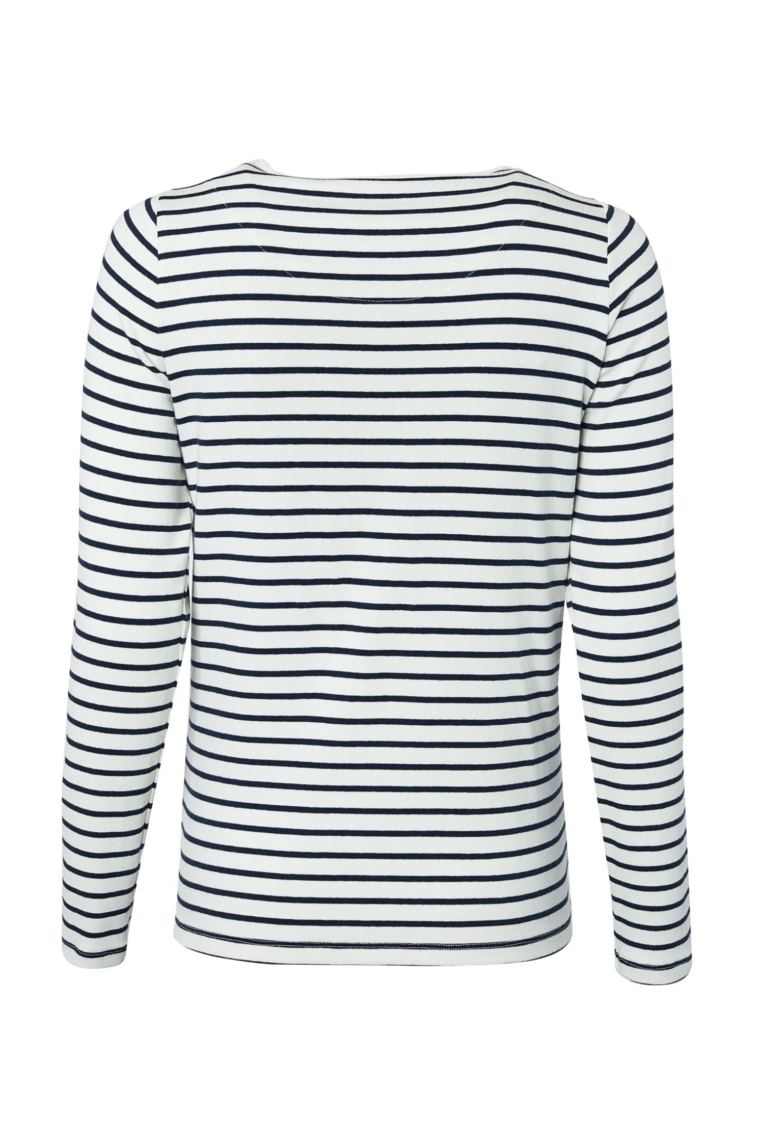 Outlet Padstow Long Sleeve Crew Neck Tee (Natural Ink Navy Stripe) Women Tees|Tops