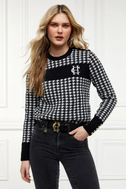 Fashion Panel Crew Neck Knit Women Knitwear