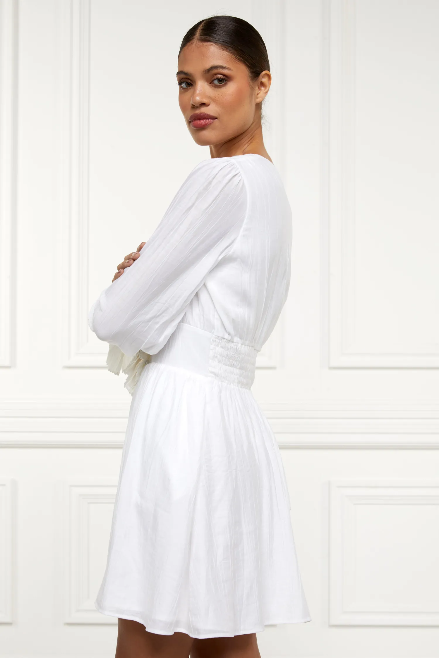 Hot Phoebe V-Neck Mini Dress Women Dresses
