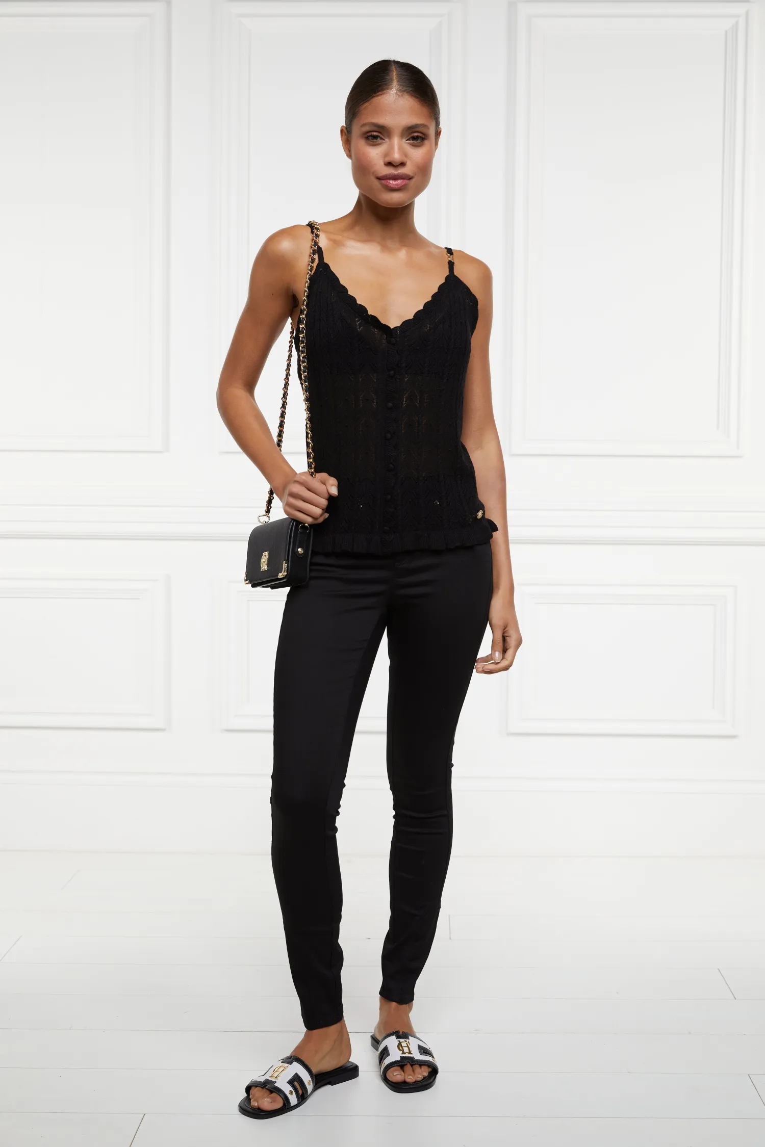 Fashion Pointelle Cami Women Tops