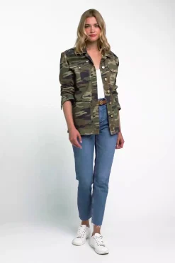 Best Premium Artillery Jacket (Washed Camo) Women Jackets