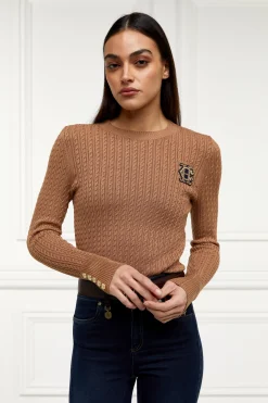 Sale Princeton Crew Neck Knit (Dark Camel) Women Knitwear