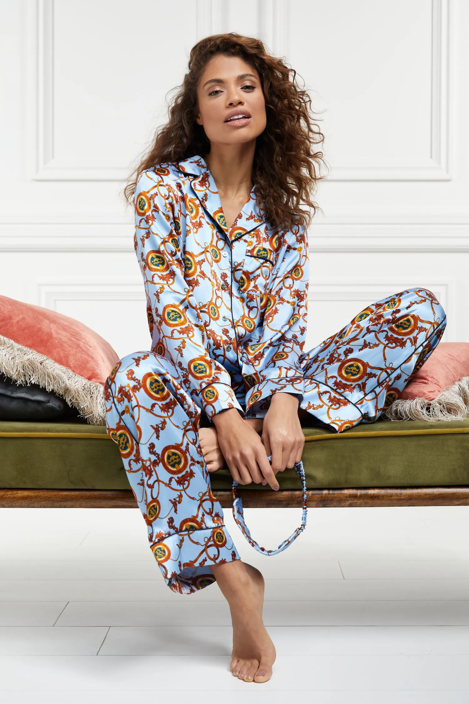 Fashion Pyjama Set (Sky Blue) Women Sleepwear