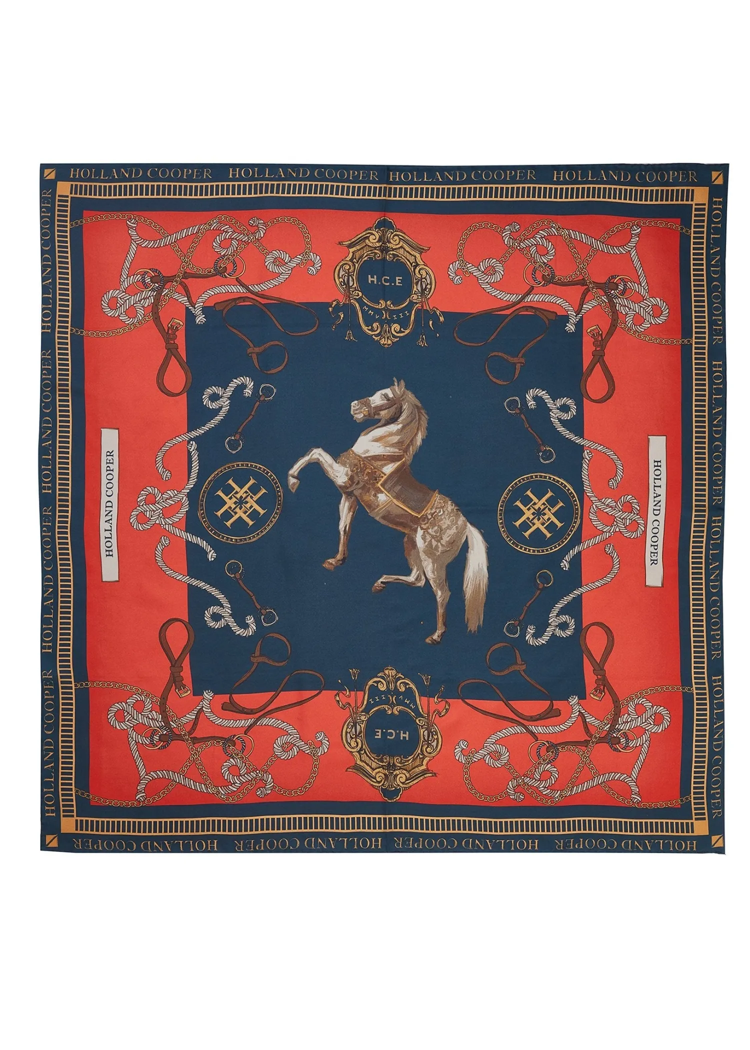Outlet Regal Horse Silk Scarf (Ink Navy Neroli) Women Scarves|Scarves