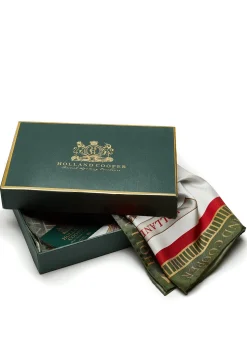 Hot Regal Horse Silk Scarf (Racing Green Heritage Red) Women Scarves|Scarves