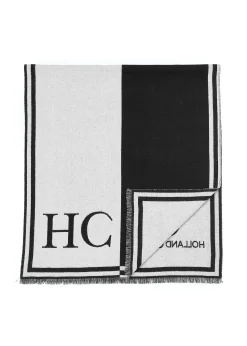 Fashion Regency Monogram Scarf (Black White) Women Scarves|Scarves