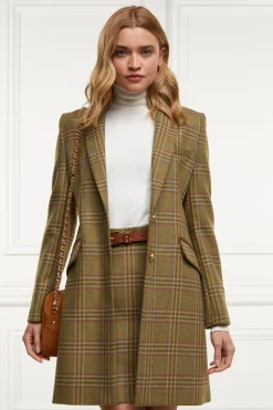 Sale Regency Skirt (Avebury Green Check) Women Skirts|Tailoring