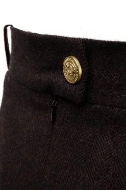 Sale Regency Skirt (Chocolate Herringbone) Women Skirts|Tailoring