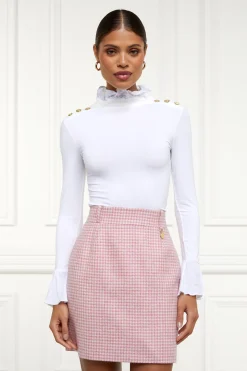 Clearance Regency Skirt (Light Pink Puppytooth) Women Skirts|Tailoring