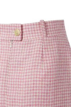 Clearance Regency Skirt (Light Pink Puppytooth) Women Skirts|Tailoring