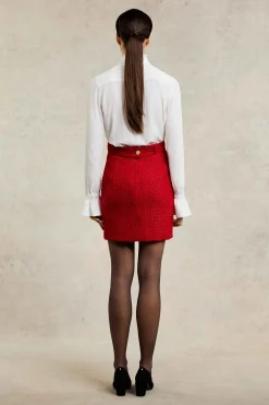 Outlet Regency Skirt (Red Boucle) Women Skirts|Tailoring