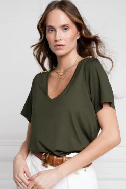 Clearance Relax Fit V-Neck Tee Women Tees|Tops