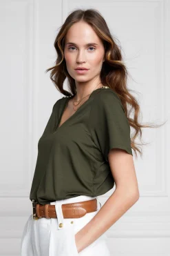 Clearance Relax Fit V-Neck Tee Women Tees|Tops