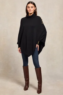 Outlet Roll Neck Cape Women Capes|Knitwear