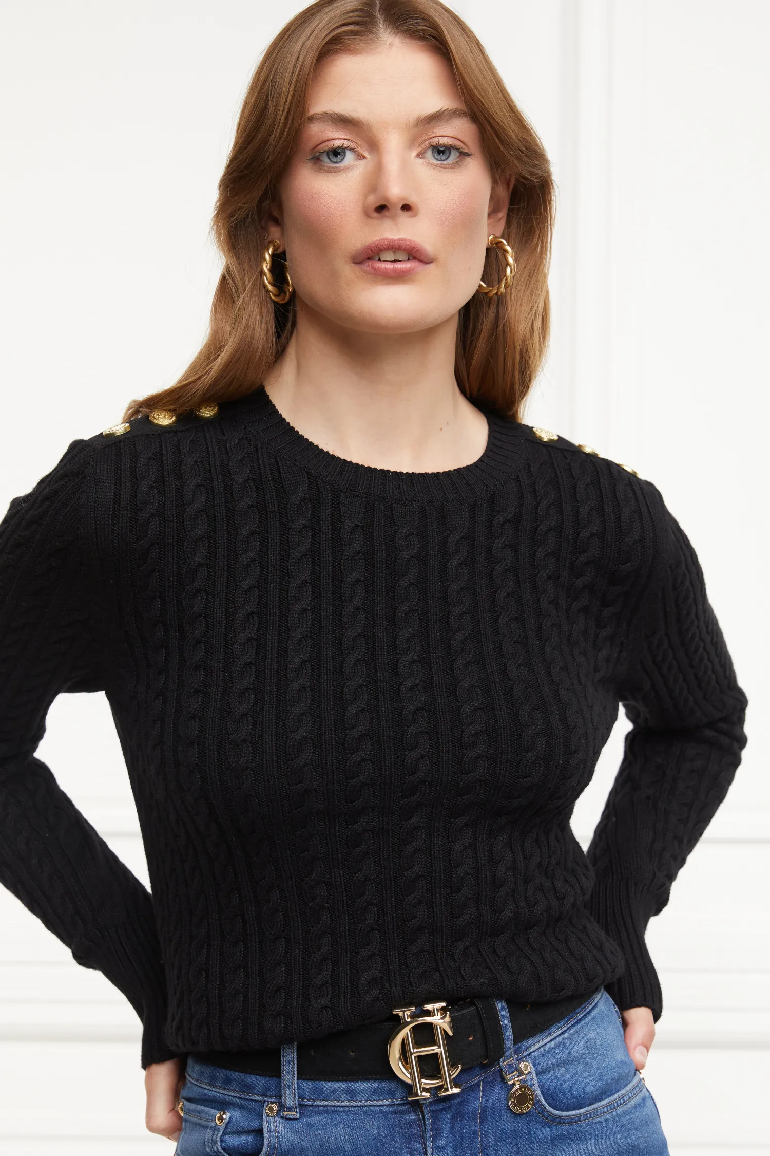 Hot Seattle Cable Crew Knit Women Knitwear