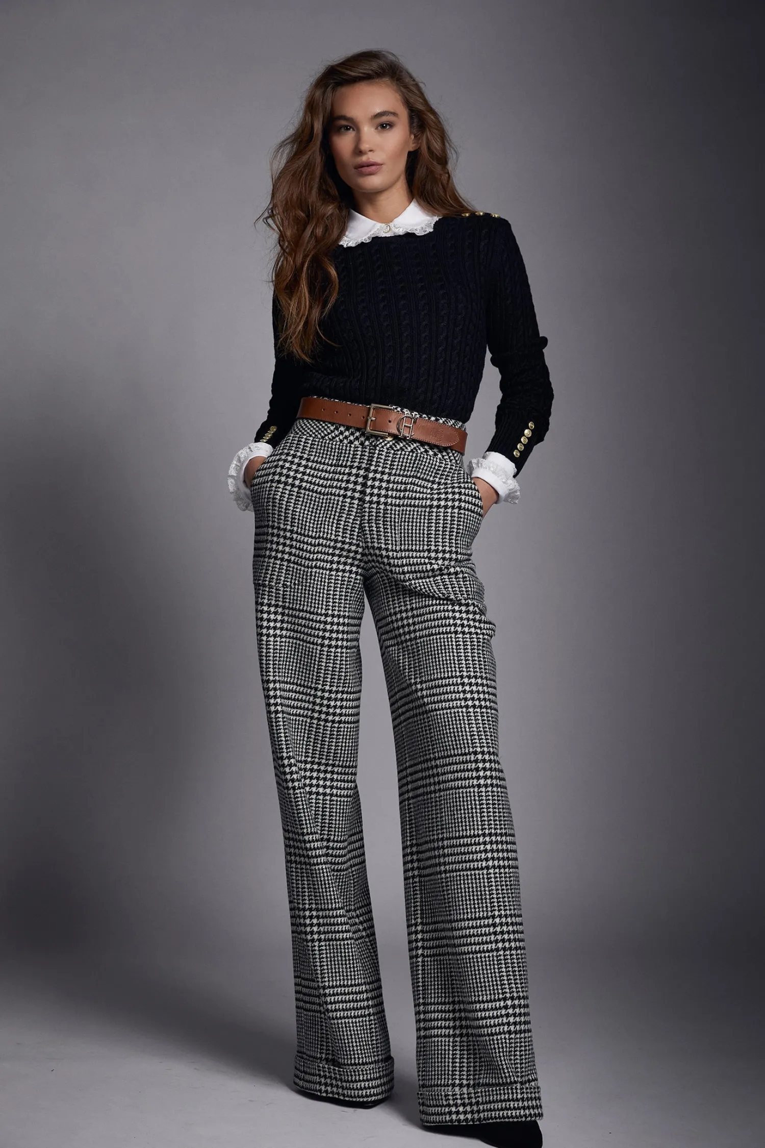 Hot Seattle Cable Crew Knit Women Knitwear