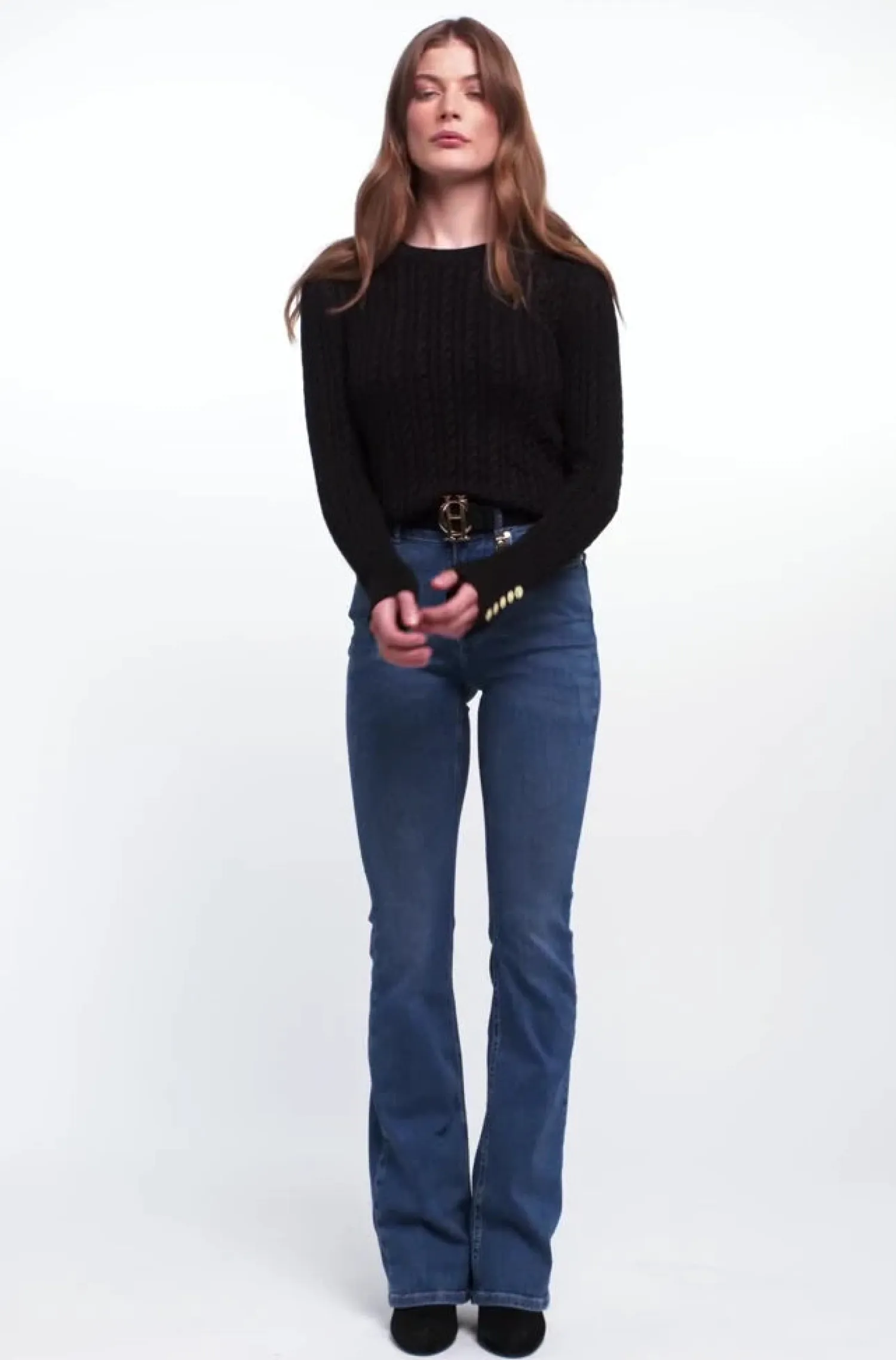 Hot Seattle Cable Crew Knit Women Knitwear