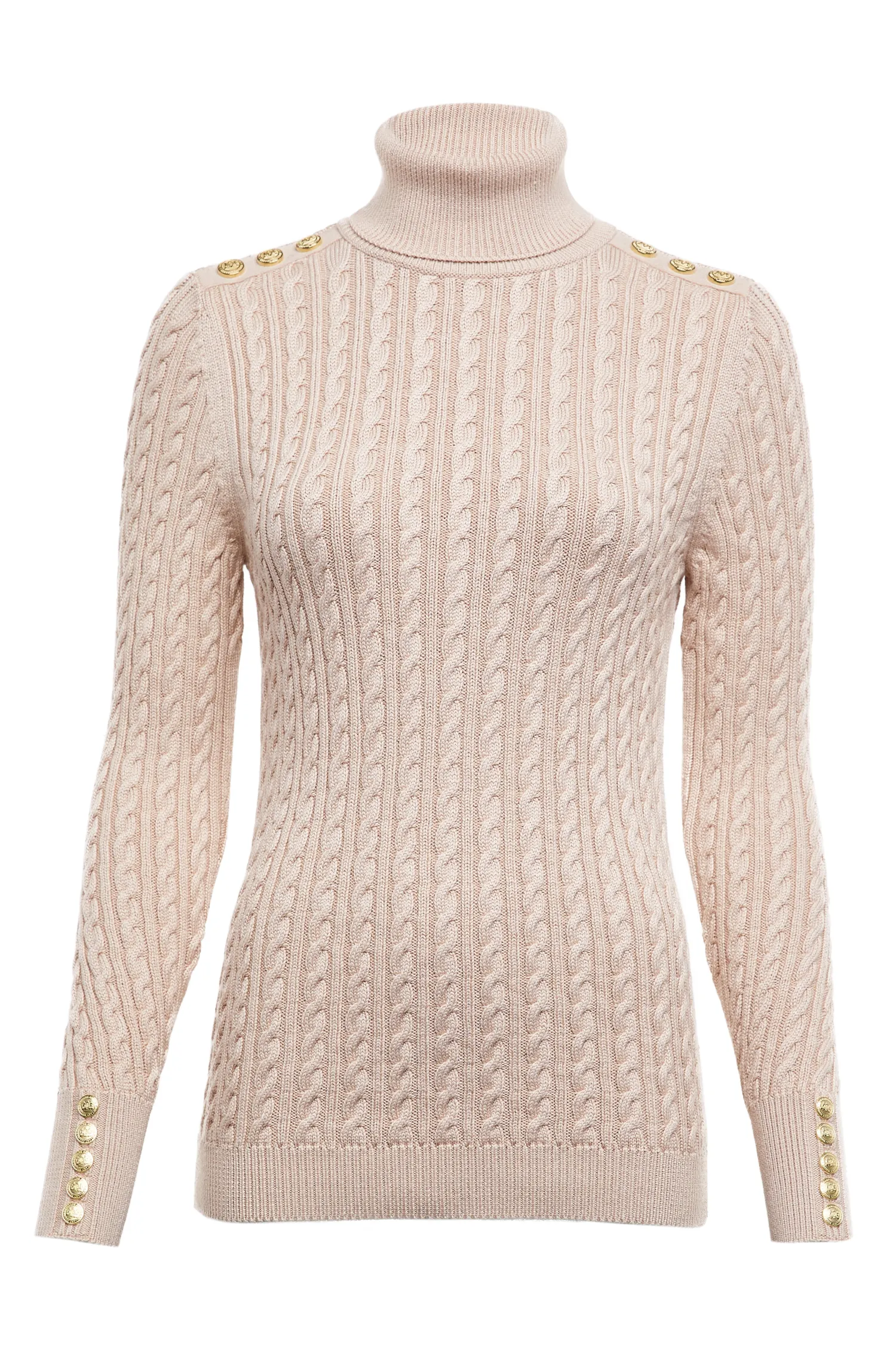 Fashion Seattle Roll Neck Cable Knit Women Knitwear