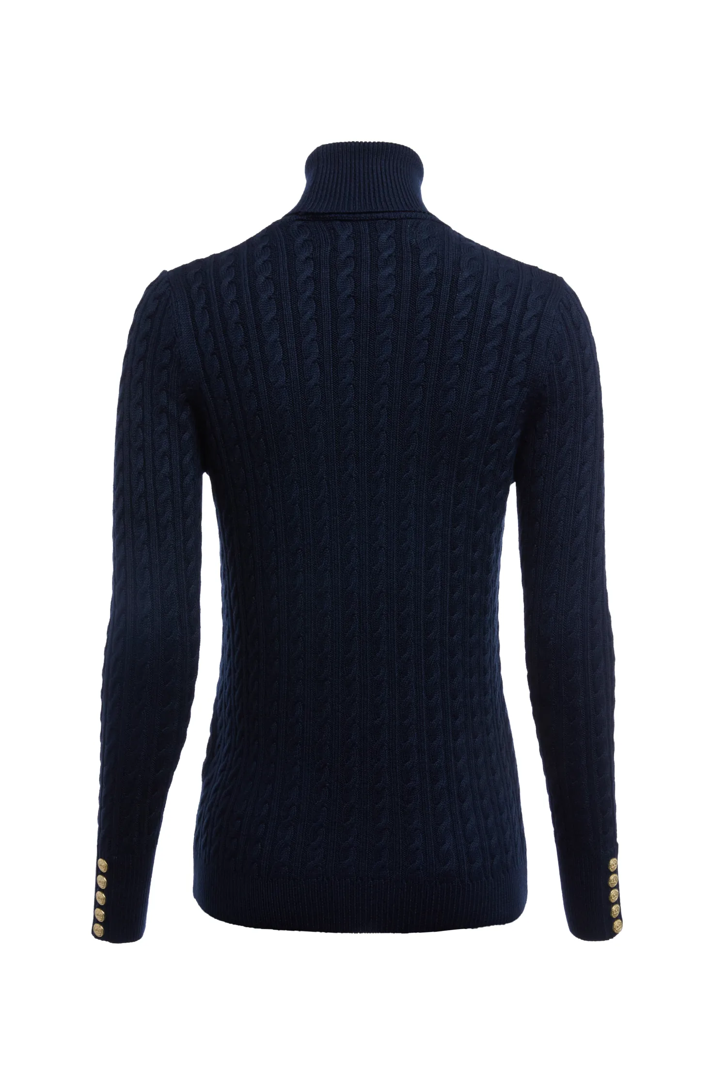 Online Seattle Roll Neck Cable Knit (Ink Navy) Women Knitwear