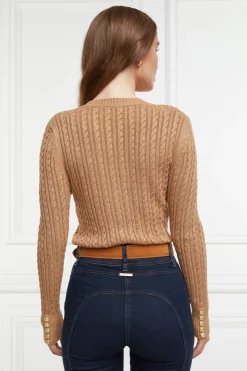 Clearance Seattle V-Neck Knit (Dark Camel) Women Knitwear