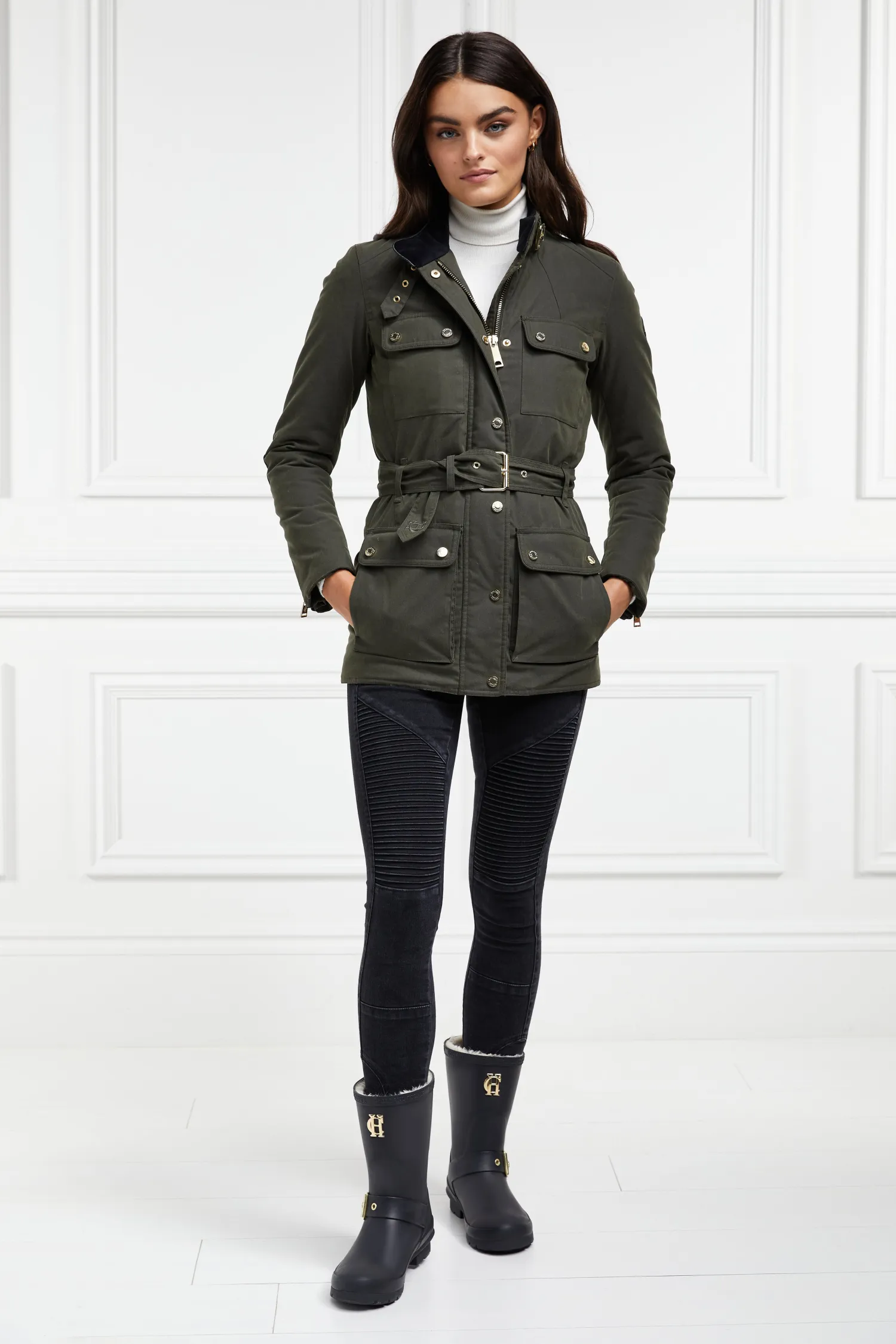New Sherpa Lined Chelsea Wellington (Matte Black) Women Wellington Boots