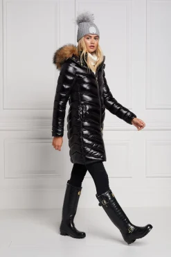 Online Sherpa Lined Regency Wellington (Black Croc) Women Wellington Boots
