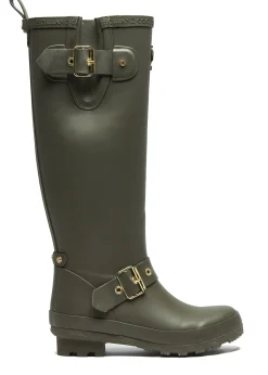 Fashion Sherpa Lined Regency Wellington (Matte Green) Women Wellington Boots