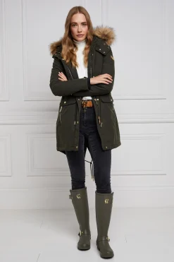 Fashion Sherpa Lined Regency Wellington (Matte Green) Women Wellington Boots
