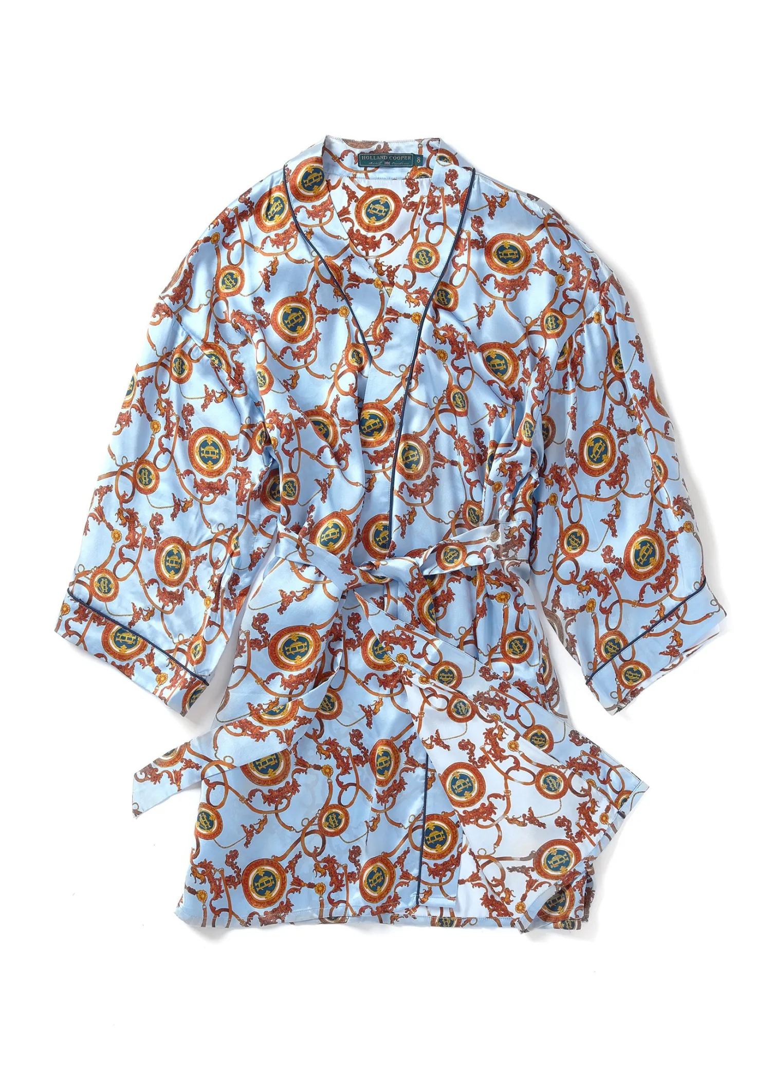 Discount Silk Dressing Gown (Sky Blue) Women Sleepwear